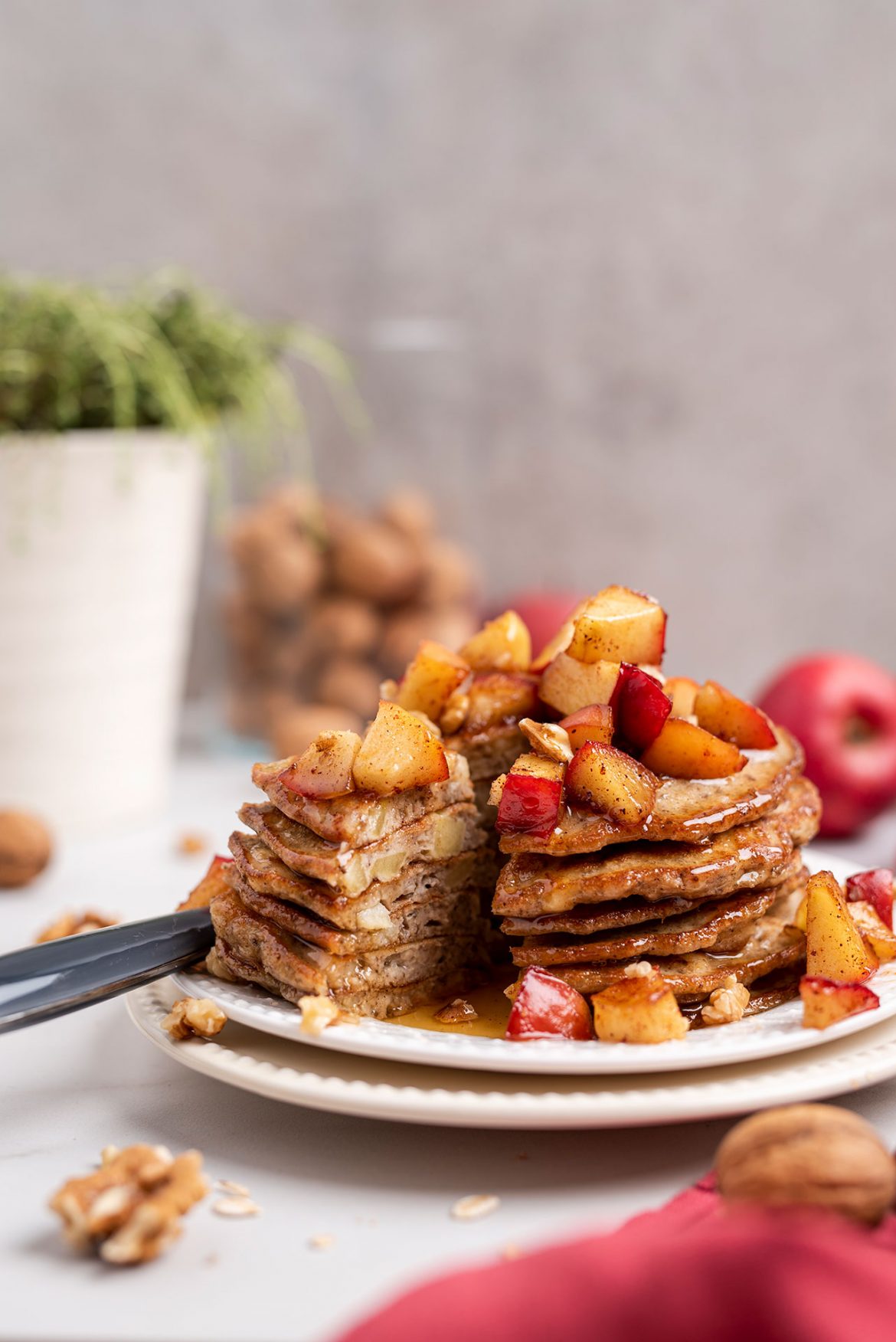 Obuoliniai avižinių miltų blyneliai