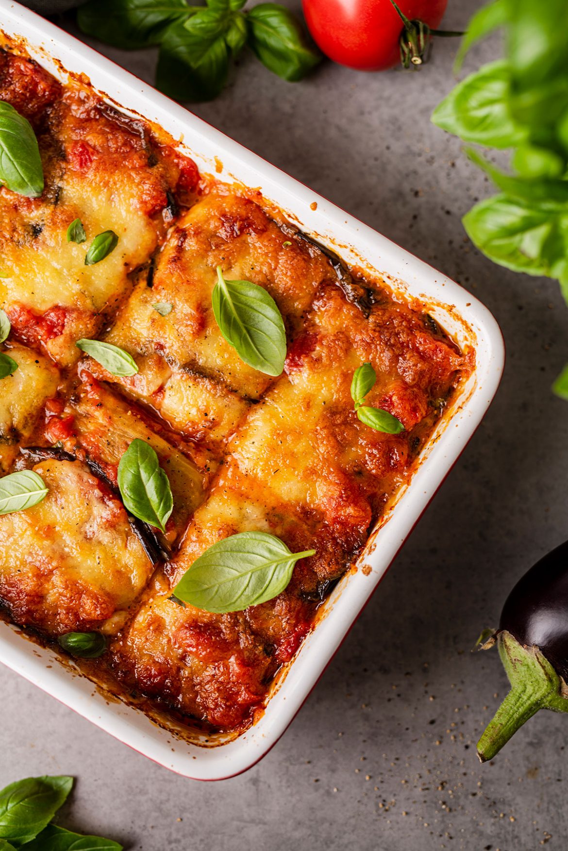 Itališkas baklažanų ir sūrio apkepas