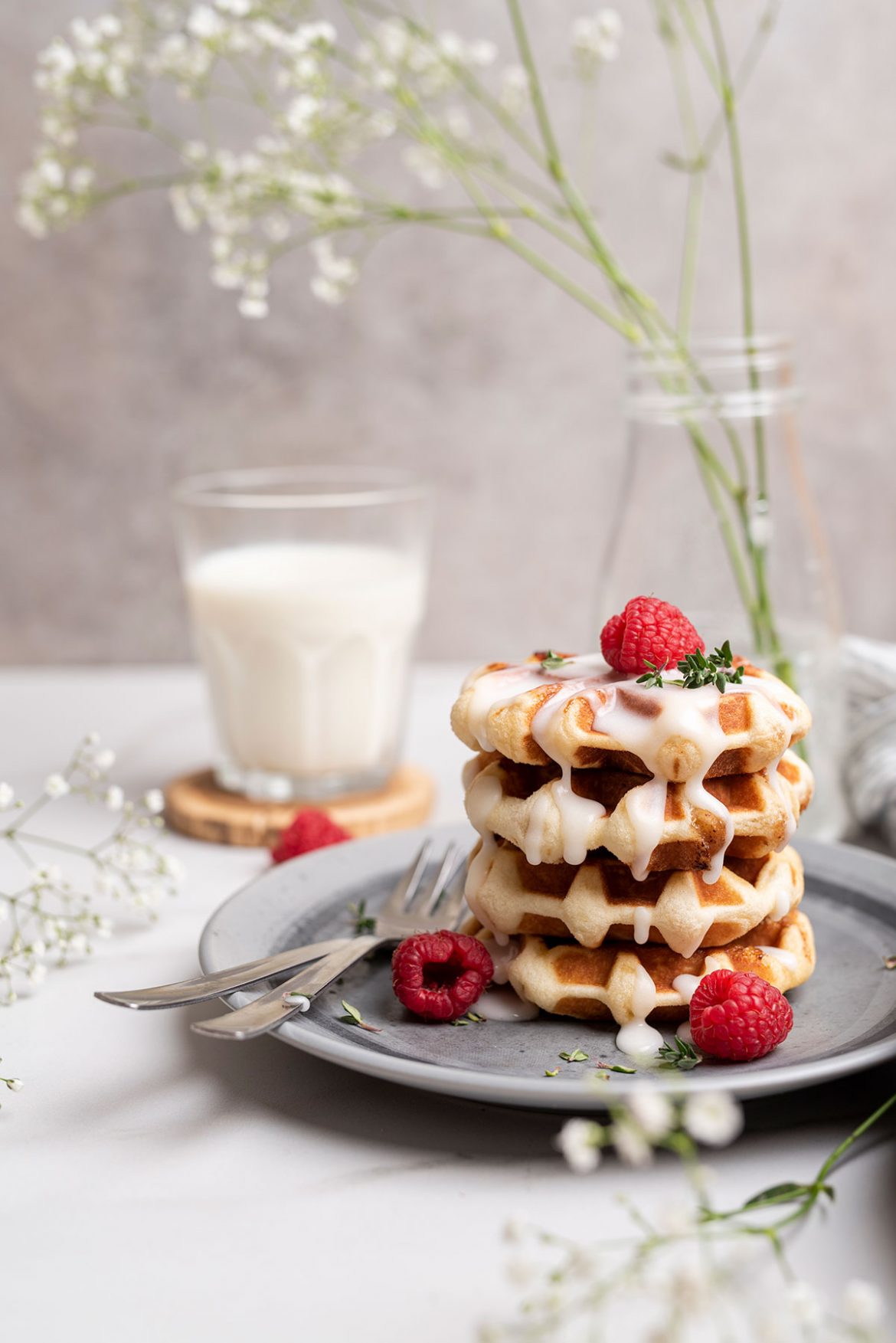 Cinamoniniai mielinių bandelių vafliai