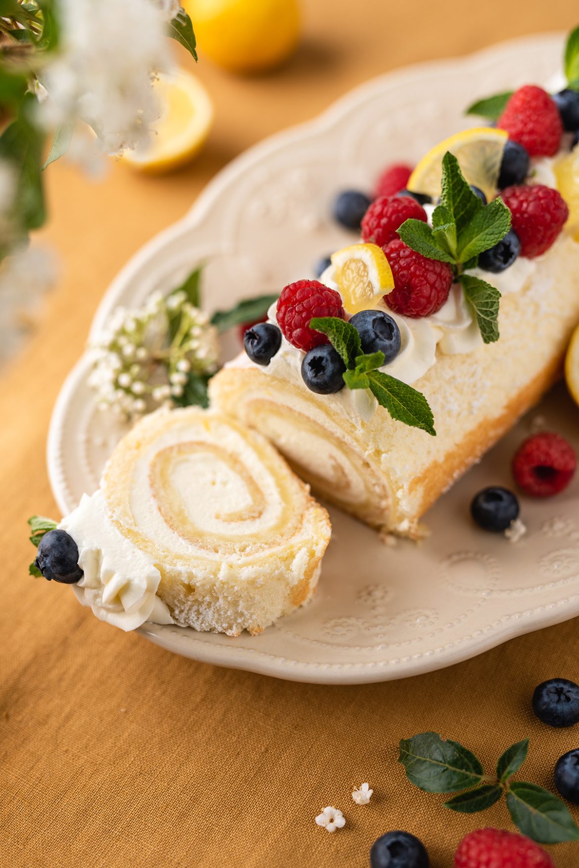 Citrininis vyniotinis su maskarponės kremu