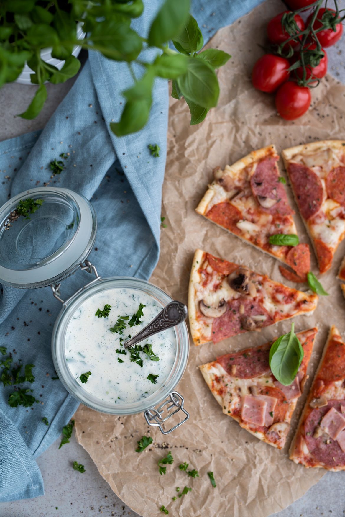 Graikiško jogurto padažas su žalumynais