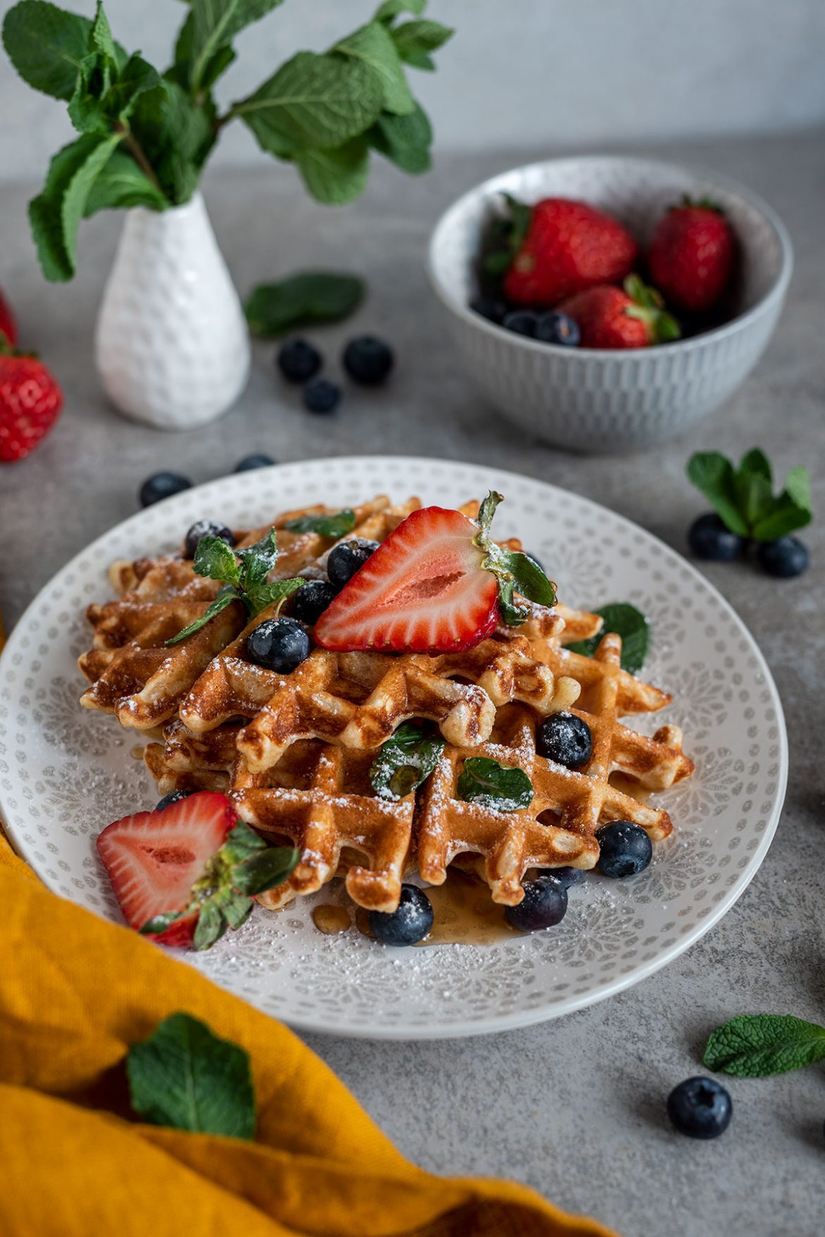 Kokosiniai graikiško jogurto vafliai