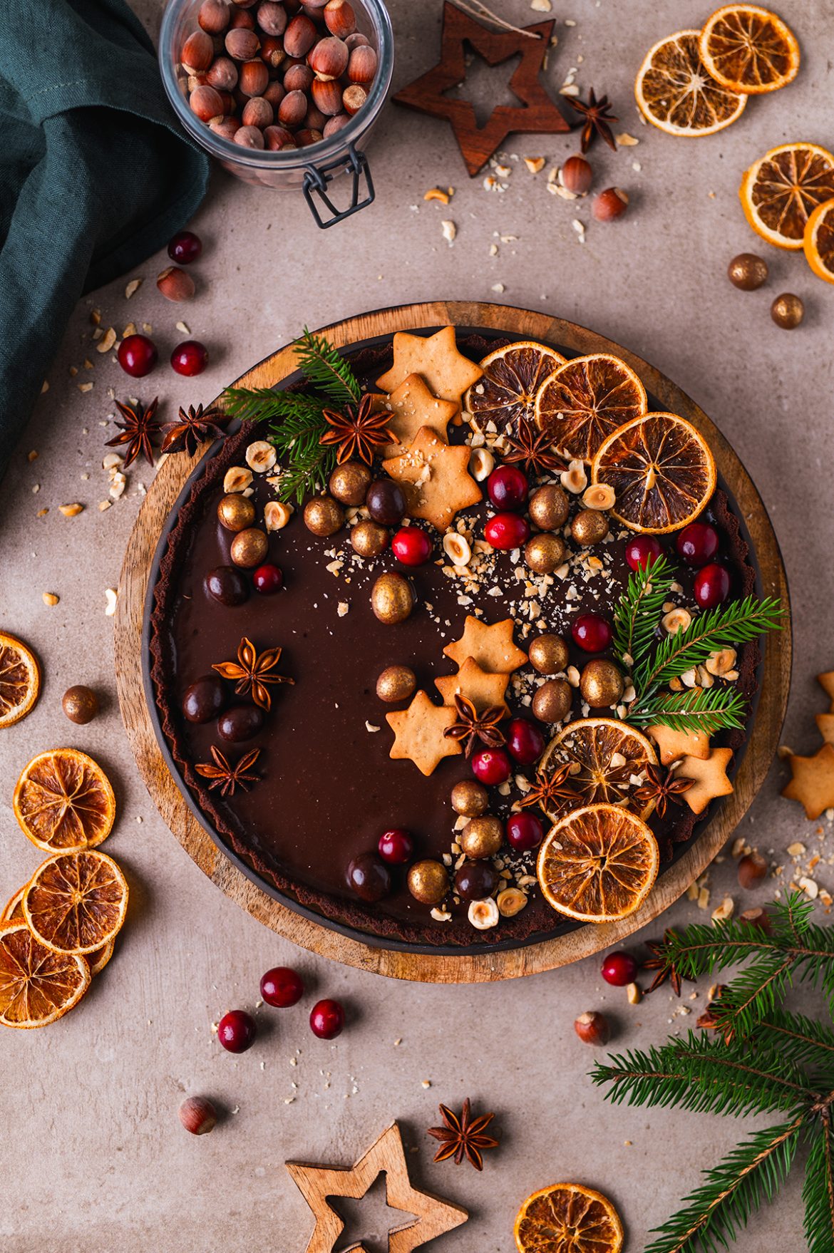 Kalėdinė šokoladinė tarta