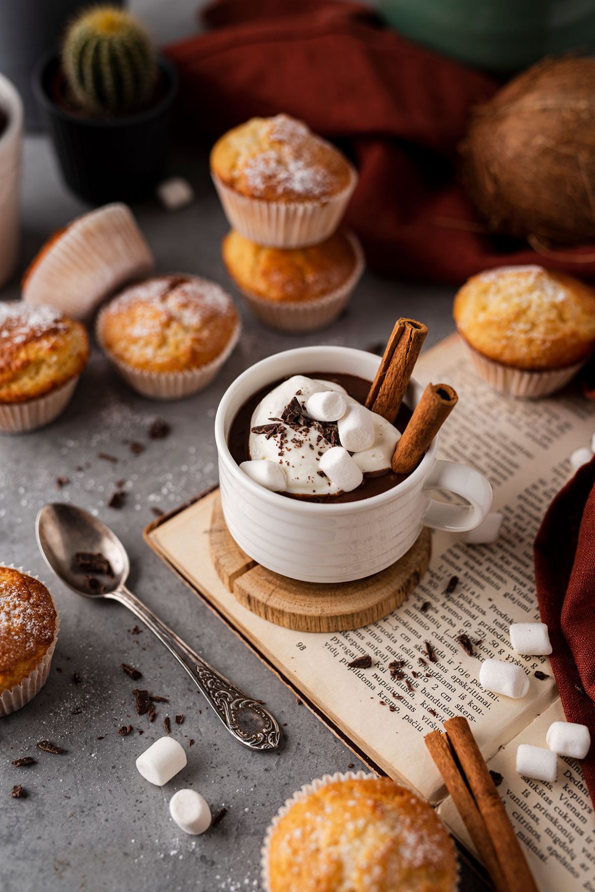 Karštas šokoladas su žiemos prieskoniais