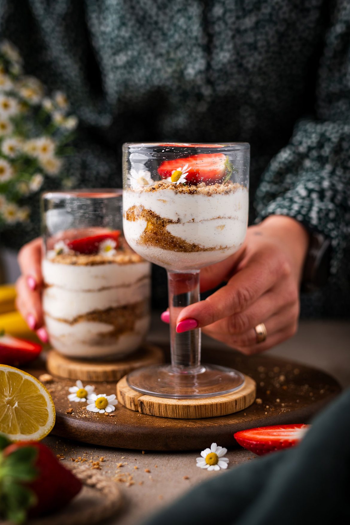 Meduolių ir bananų desertas