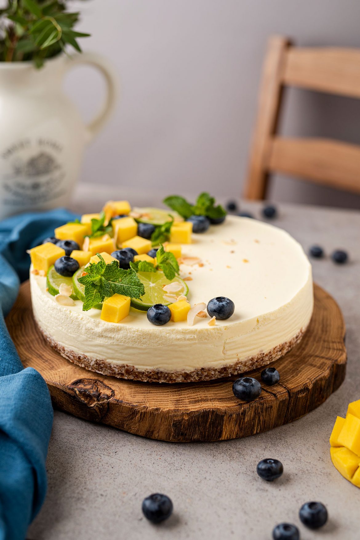 Nekeptas mangų sūrio tortas