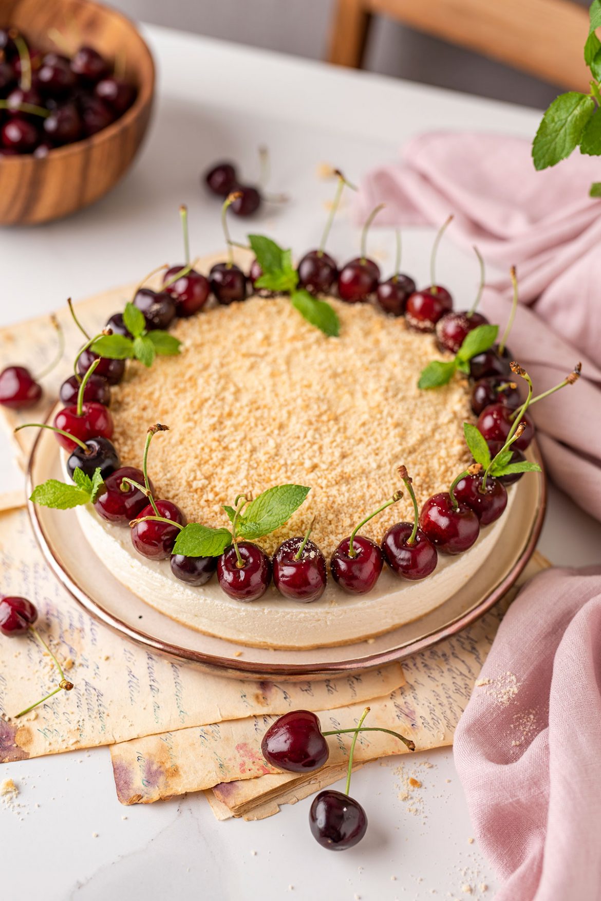 Nekeptas vanilinis sūrio tortas