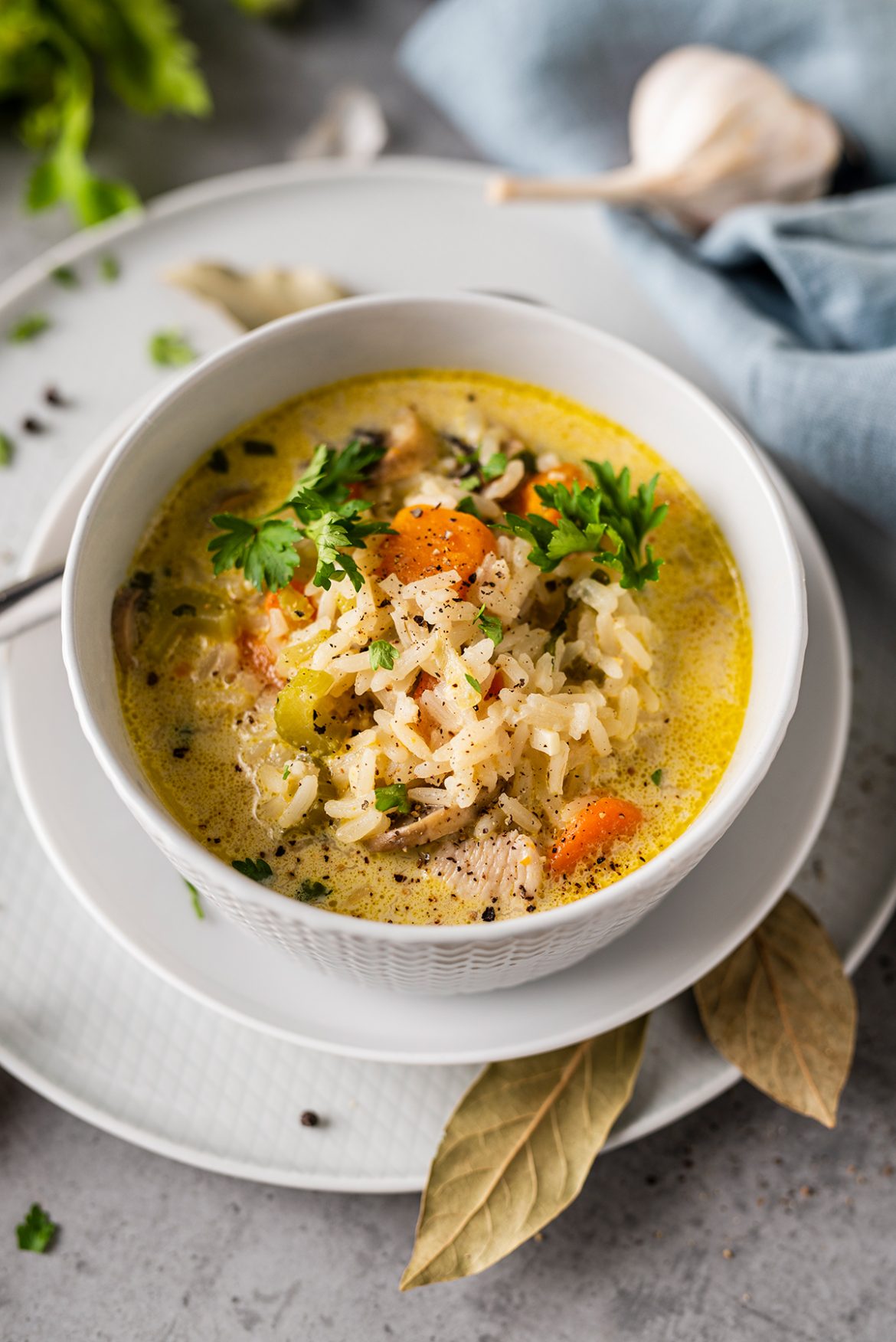 Ryžių ir vištienos sriuba su daržovėmis