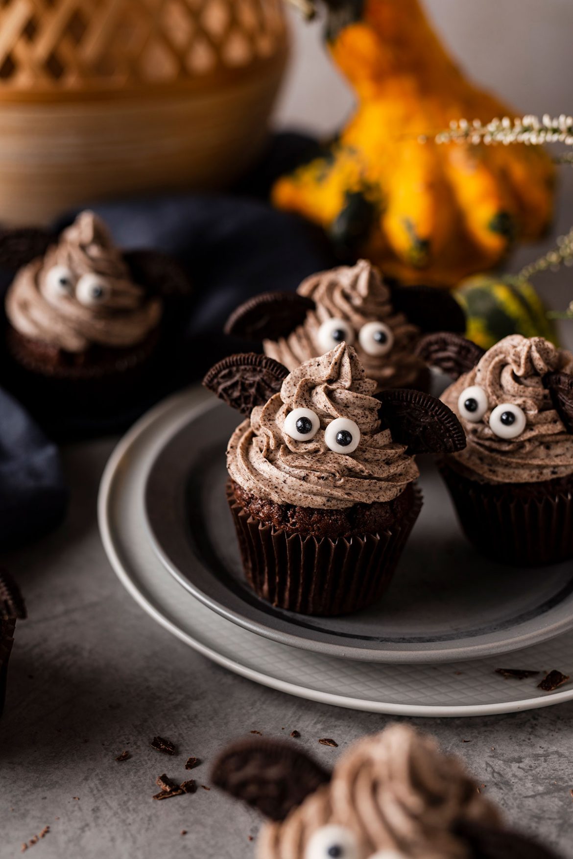 Šokoladiniai Helovyno keksiukai