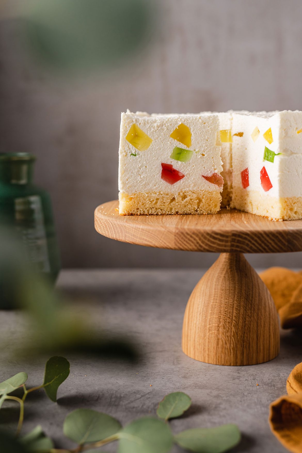 Trispalvis varškės tortas