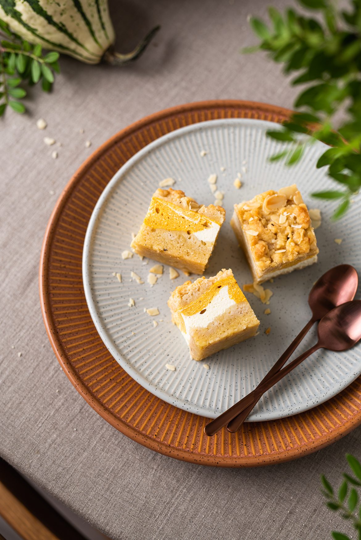 Trupininis varškės pyragas su moliūgais