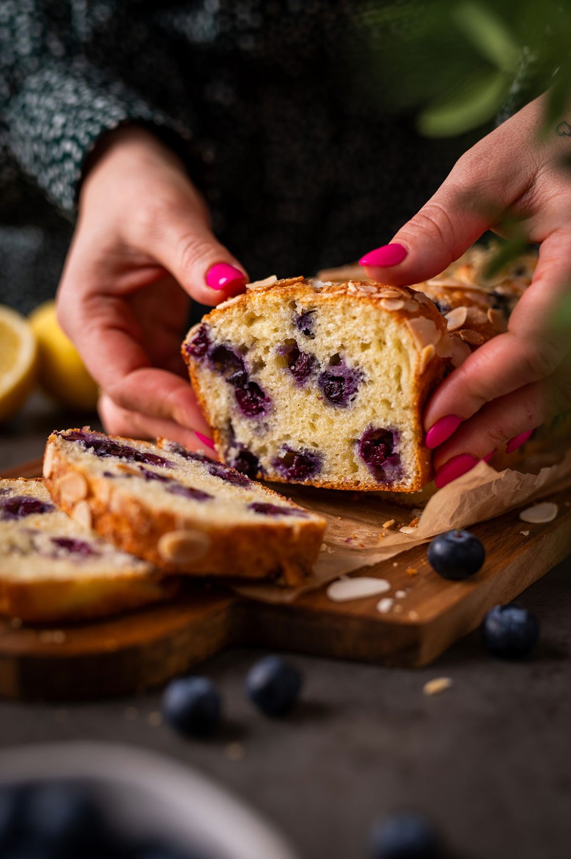 Varškės keksas su uogomis