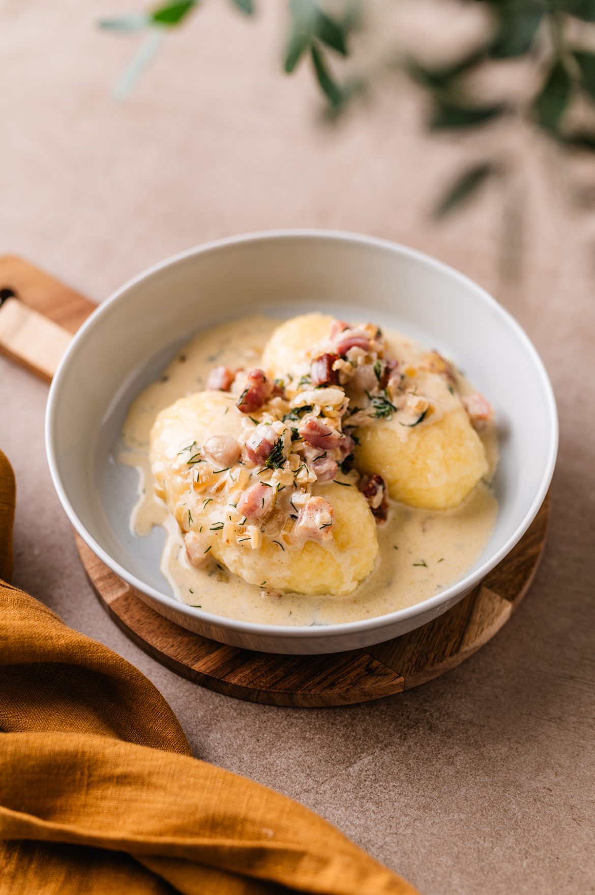 Virtų bulvių cepelinai su varške