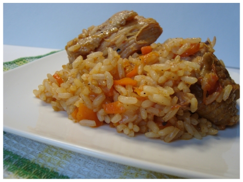 Arroz con pollo (vištiena su ryžiais ispaniškai)