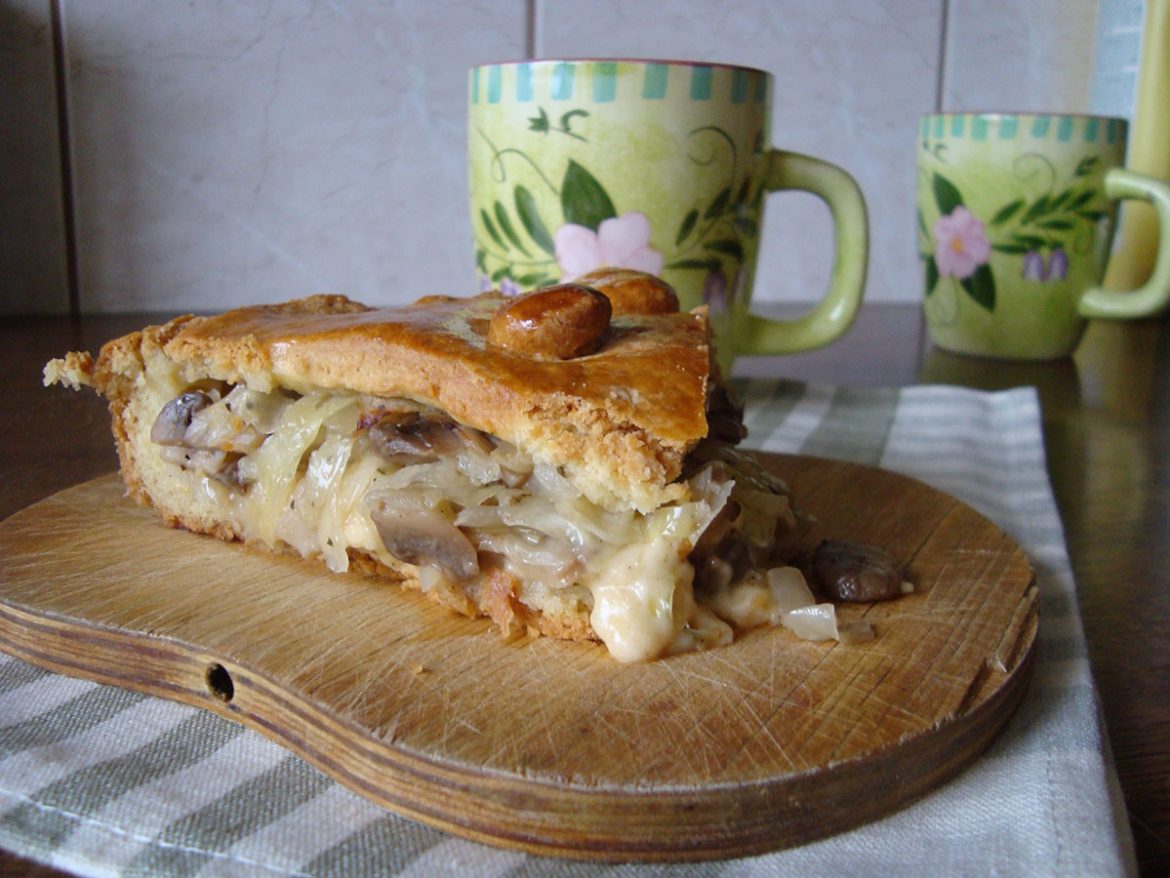 Grybų ir kopūstų pyragas