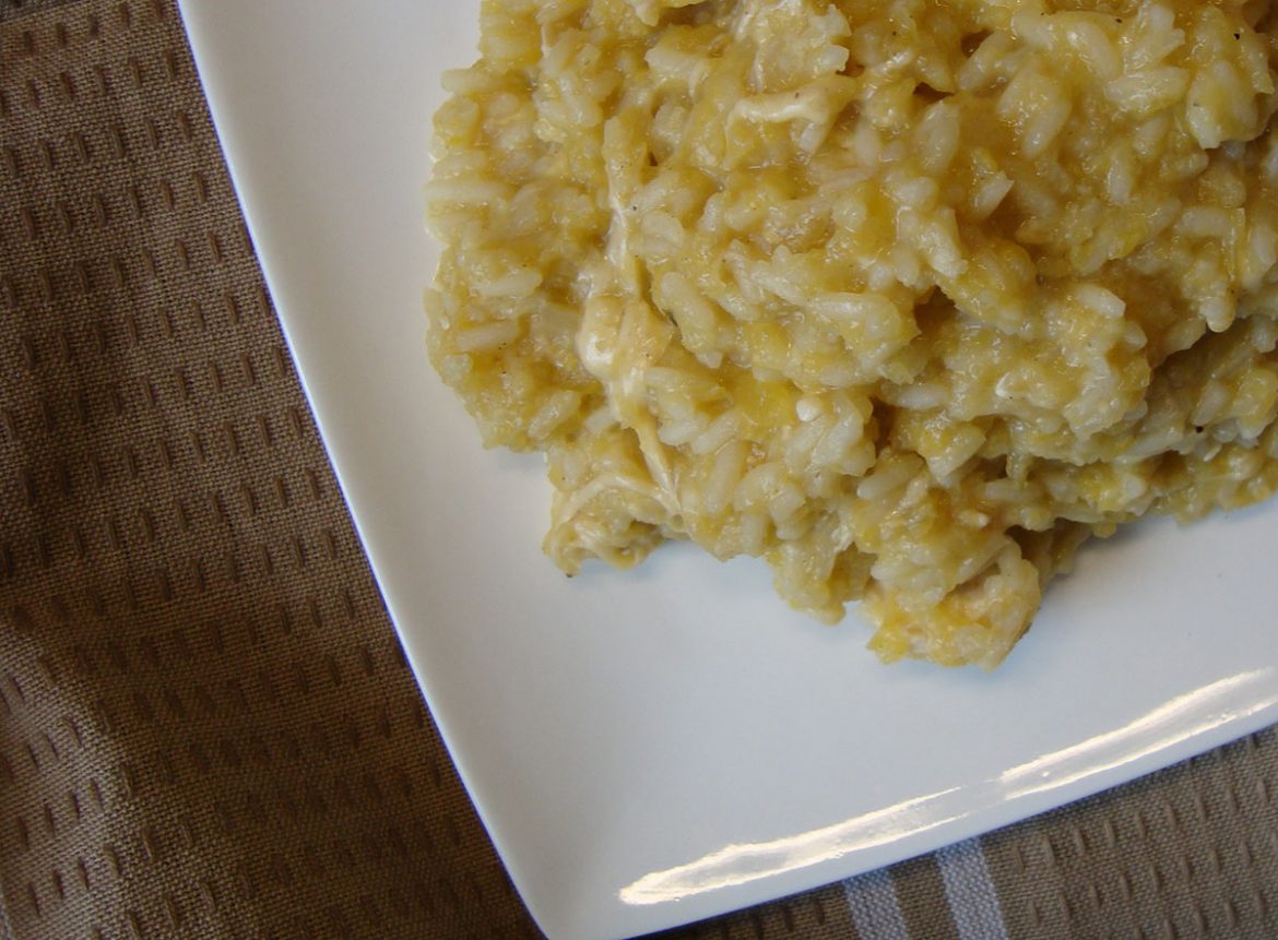 Moliūgų risotto su vištiena