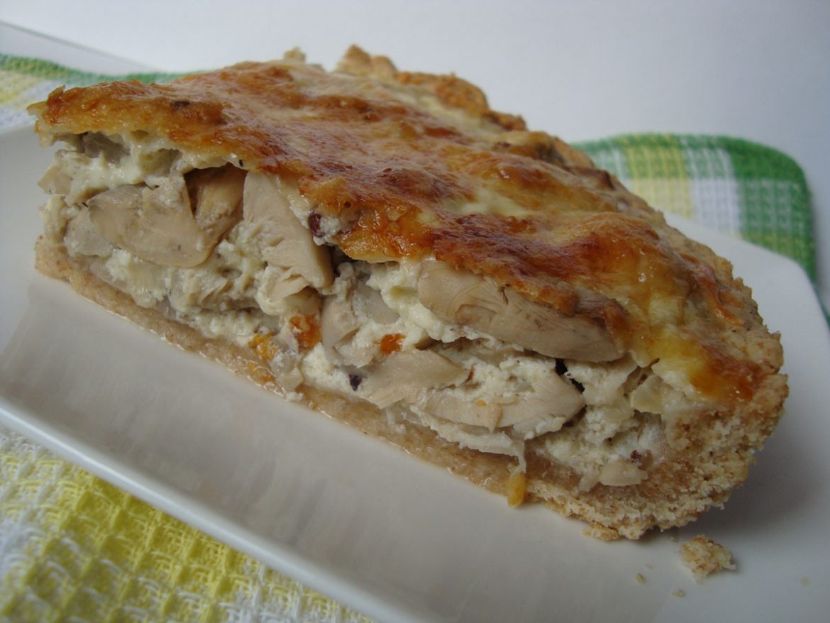 Rupių miltų tarta su grybais